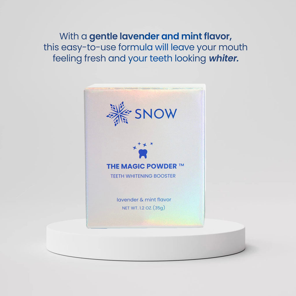 Snow Magic Teeth Whitening Powder with Hydroxyapatite – Lavender & Mint, 35g