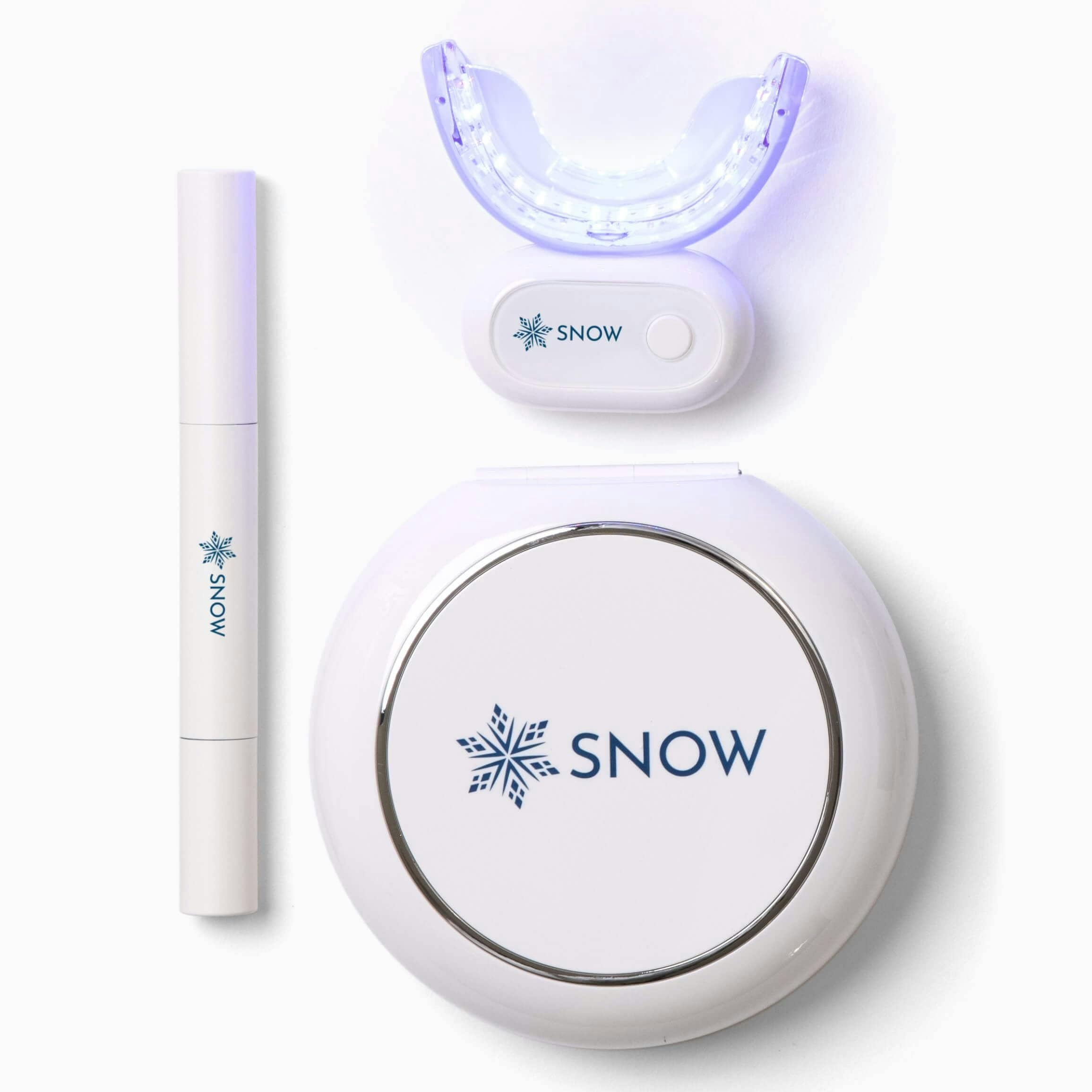 Snow Teeth Whitening Kit with LED Mouthpiece, Hydroxyapatite Serum, 3 Wands – Wireless Whitening Kit (6 Months)