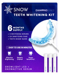 Snow Teeth Whitening Kit - LED Mouthpiece, Hydroxyapatite, 3 Wands