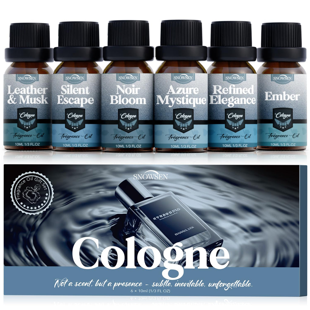 SNOWSEN Cologne Essential Oil Set - Diffuser Oils & Gift Set
