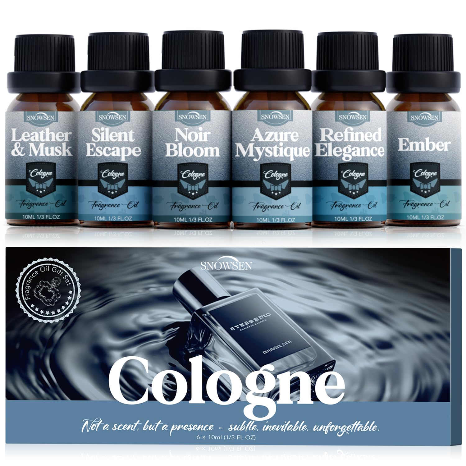 SNOWSEN Cologne Essential Oil Set - Diffuser Oils & Gift Set