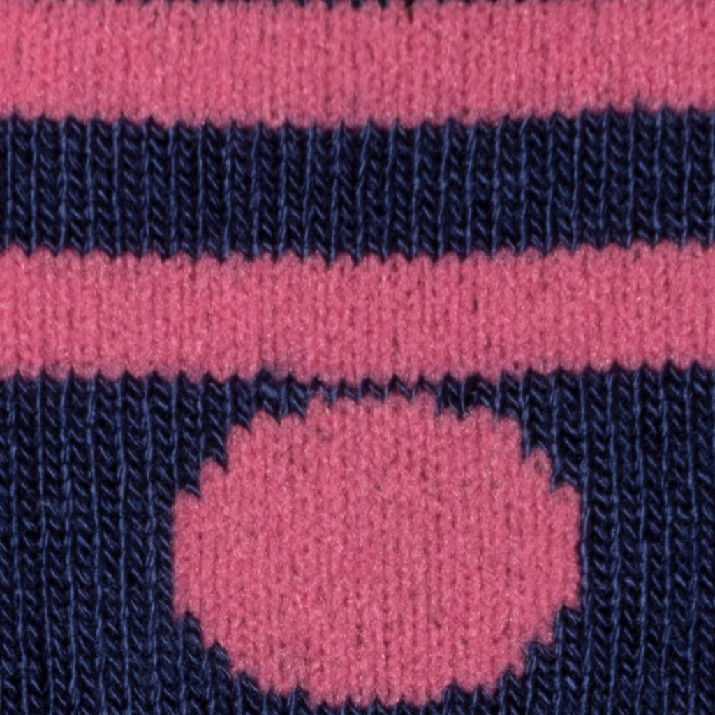 Navy and Pink Polka Dot Bamboo Socks