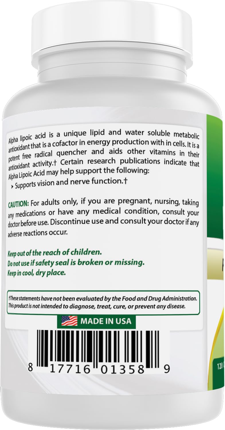 Best Naturals Alpha Lipoic Acid 300 mg – 120 Capsules (Pack of 2)