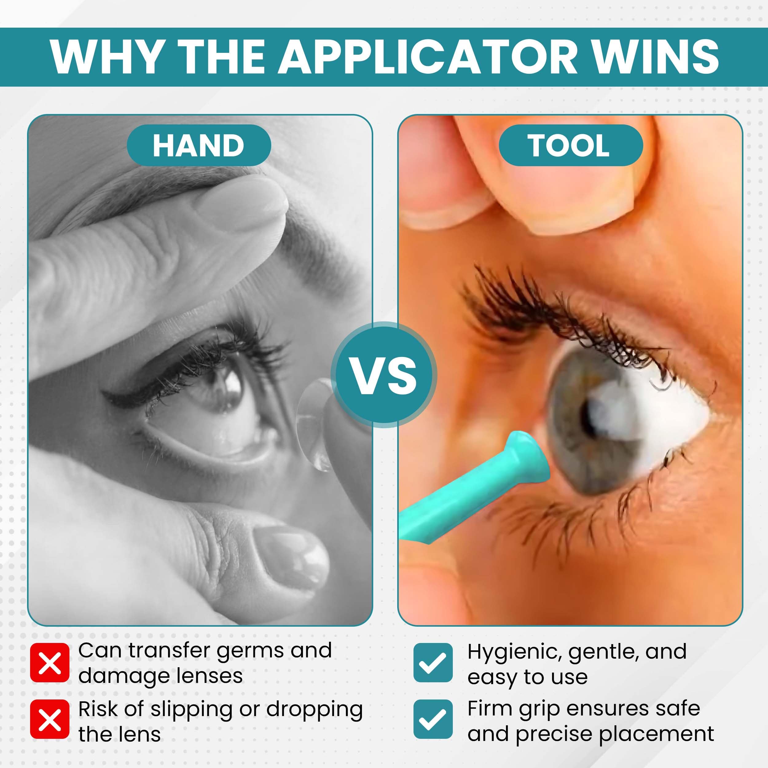 Soft Contact Lens Green Inserter Remover – 1pc for Monthly & Daily Lenses | Suction Holder – Sports World Vision