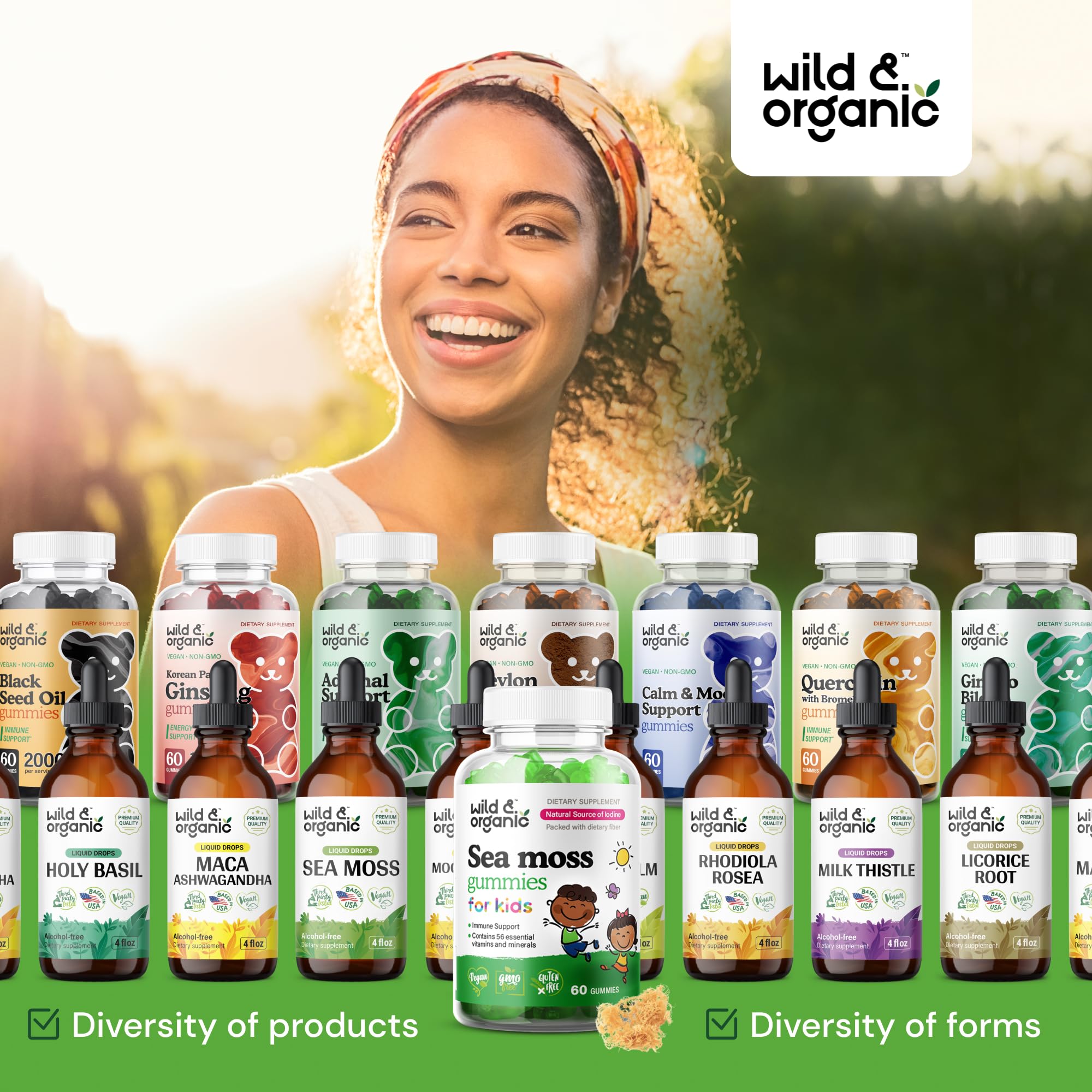 Wild & Organic Irish Sea Moss Gummies for Kids – 800mg Immune Support