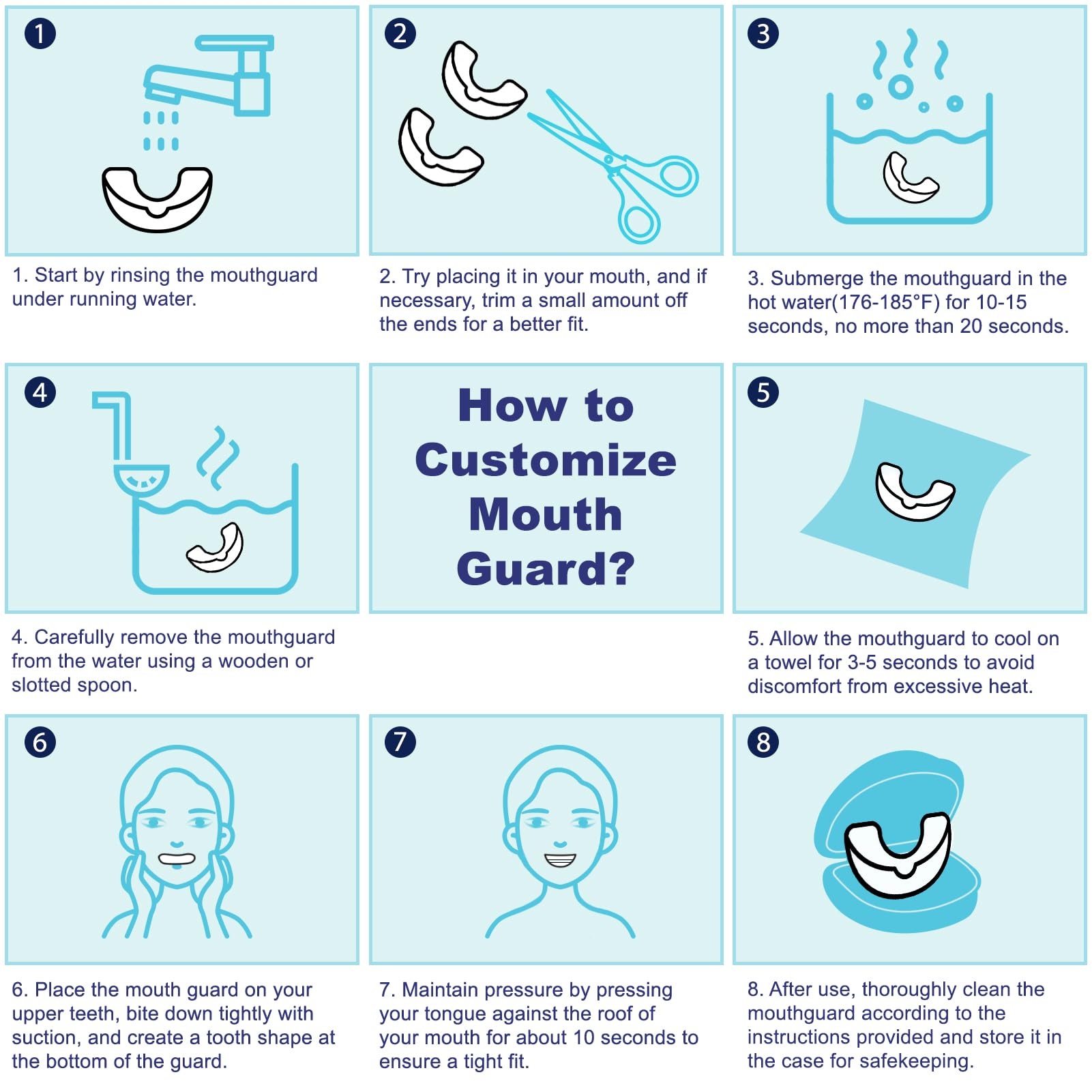Anti Grinding Guard – Mouth Guard for Grinding Teeth at Night (12 Cleaning Tablets)