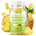 softbear Premium Feminine Balance Gummies for Women | Pineapple pH Balance | Vegan & Gluten-Free | 60 Gummies