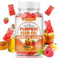 SoftBear Pumpkin Seed Oil Gummies 3000mg – Organic Pumpkin Seed Oil with Saw Palmetto for Hair Growth & Skin Health (60 Count) – Sugar-Free