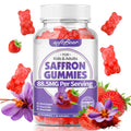 Softbear Saffron Gummies for Kids & Adults – 10-in-1 Organic Saffron, 88.5mg, Sugar Free, Non-GMO, Strawberry, 60 Count