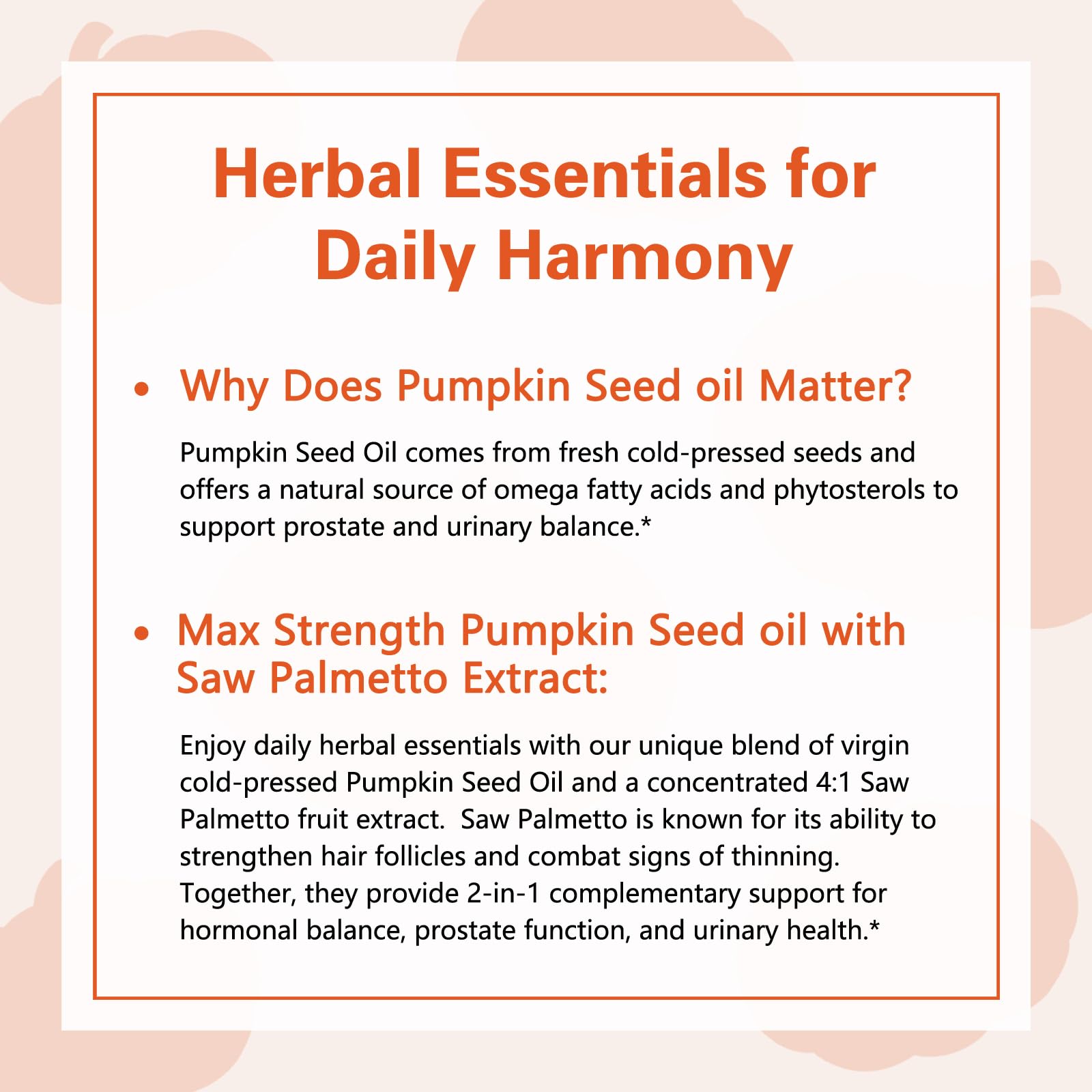 Pumpkin Seed Oil with Saw Palmetto 3000mg | 300 Softgels | Cold Pressed
