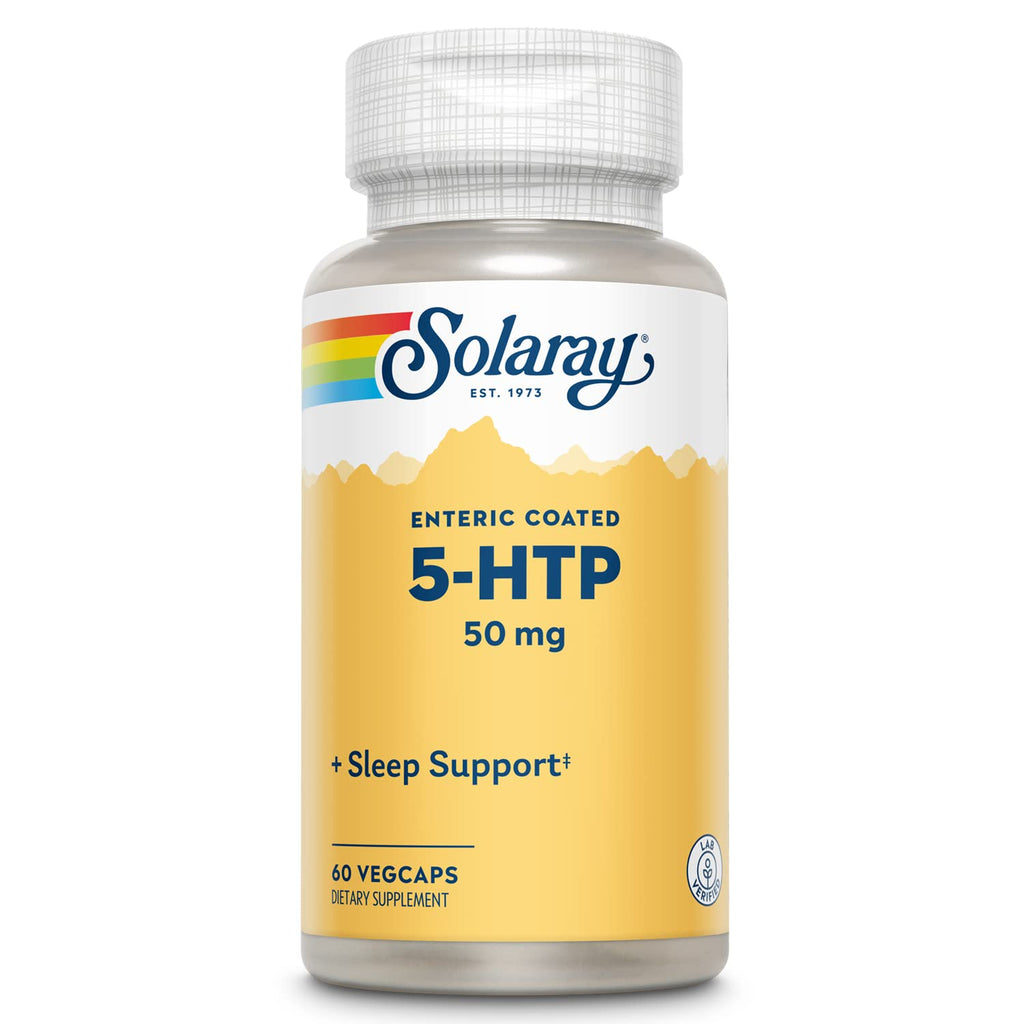 SOLARAY 5-HTP - 60 Enteric-Coated Capsules - 50 mg | Natural Dietary Supplement