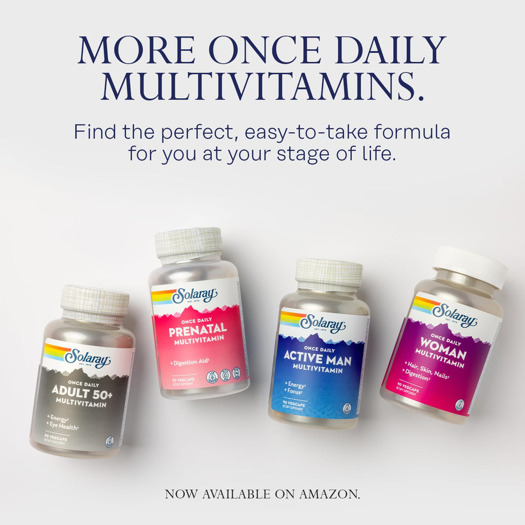SOLARAY Once Daily High Energy Multivitamin – Immune Support & Energy | 60 VegCaps