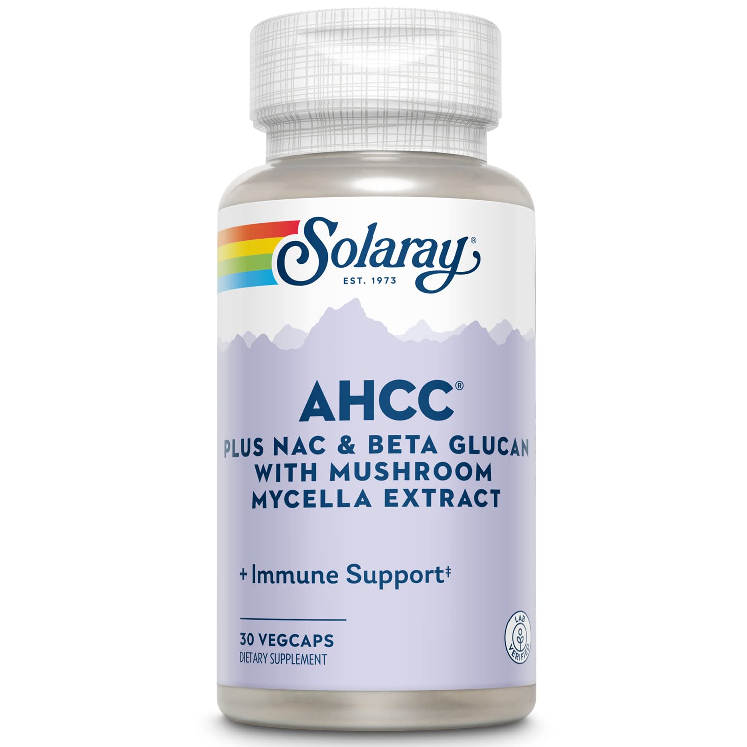 Solaray AHCC + NAC & Beta Glucan, Veg Cap (Plastic Bottle) – 30 Count