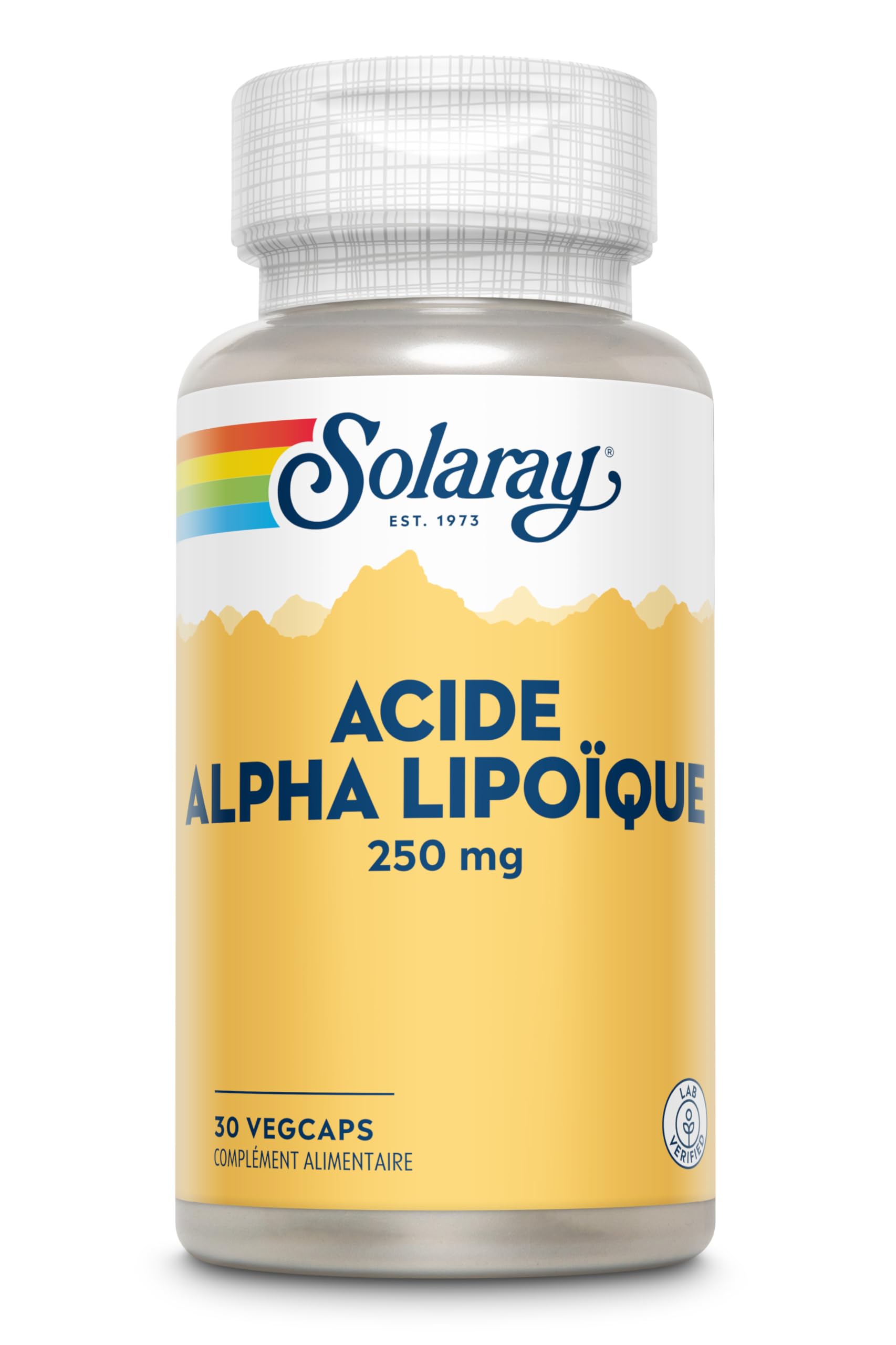 SOLARAY Alpha Lipoic Acid 250 mg - 60 VegCaps | Antioxidant & Energy Support