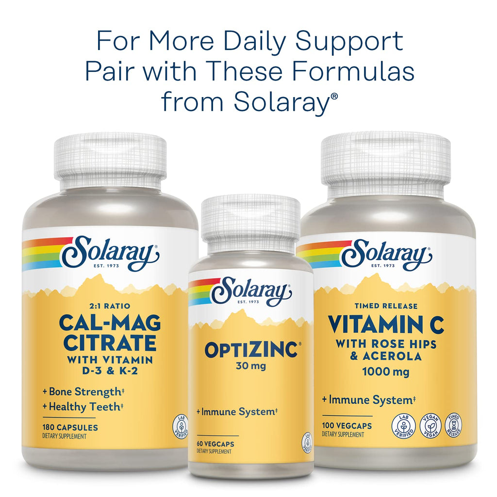 SOLARAY Vitamin B Complex – Healthy Energy, Immune & Nerve Support | Vegan 100 VegCaps