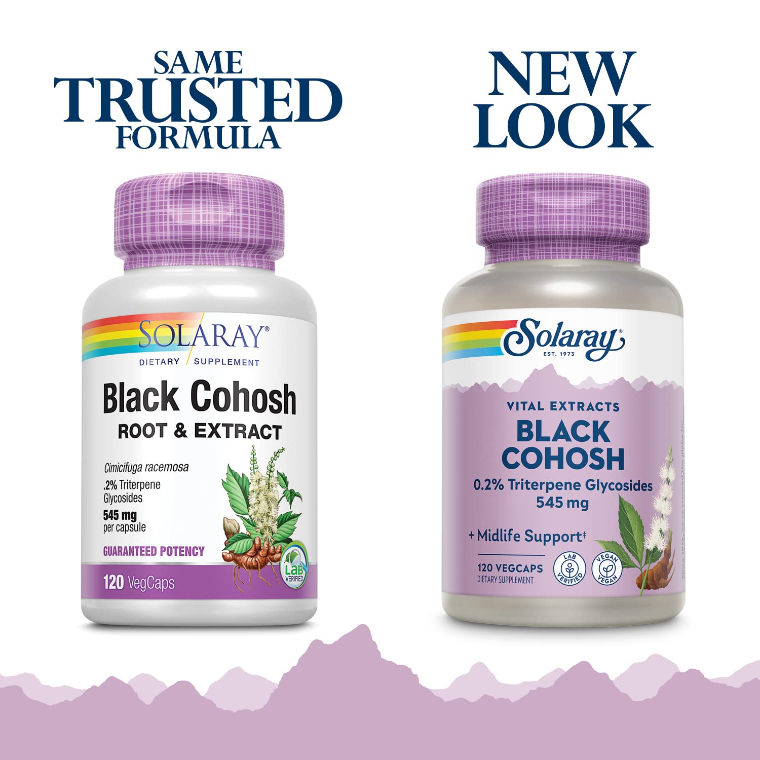 SOLARAY Black Cohosh Root & Extract 545mg | Womens Health & Menopause Support Supplement | Non-GMO | 120 VegCaps