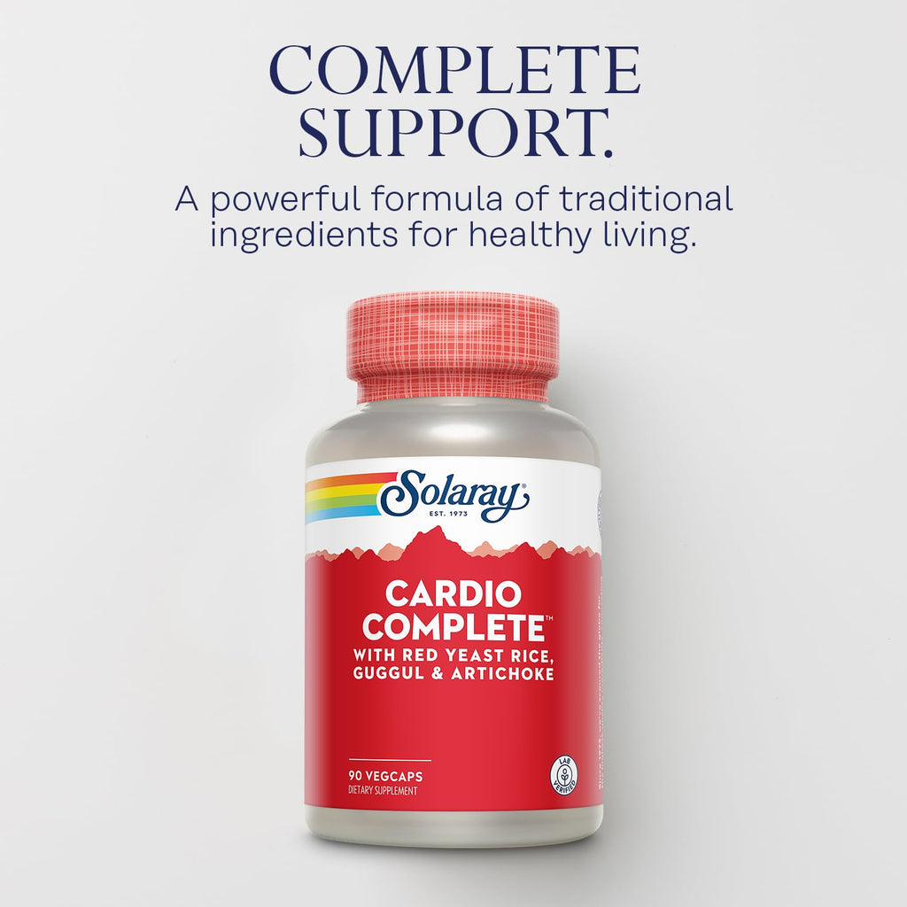 SOLARAY Cardio Complete – Red Yeast Rice, Guggul & Artichoke Extracts | Lab Verified