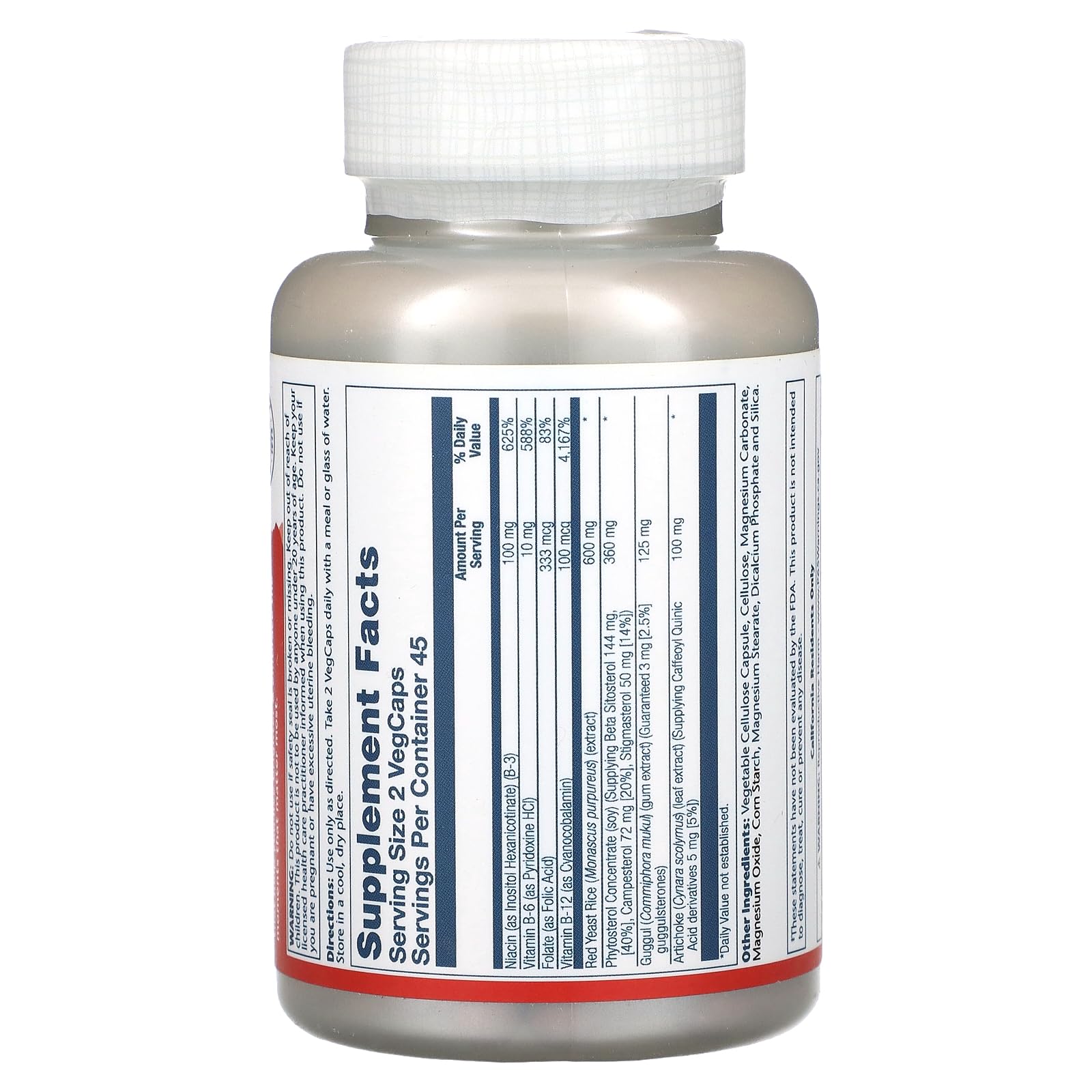SOLARAY CardioComplete – Cardiovascular Support with Red Yeast Rice, Guggul & Artichoke Extracts | 90 VegCaps