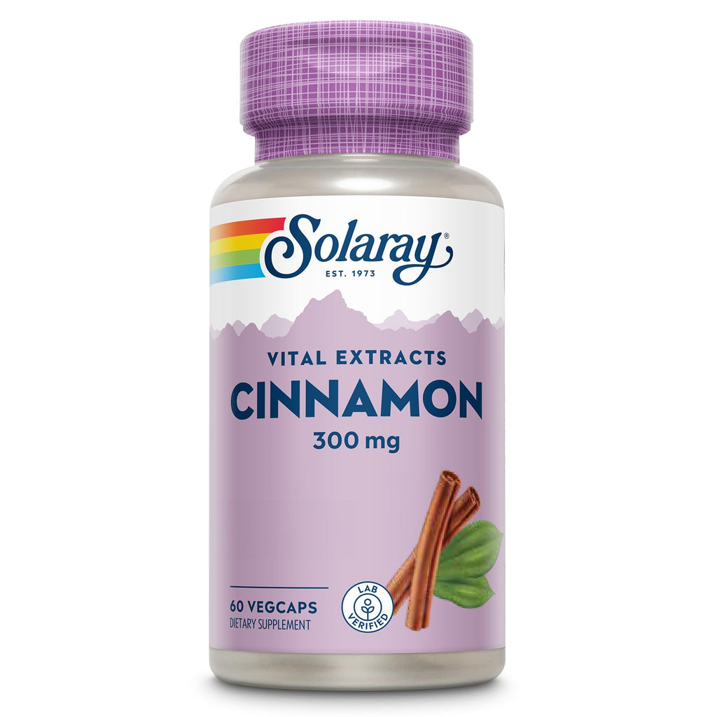 SOLARAY Cinnamon Extract 300mg - Balance & Herbal Support | 60 VegCaps