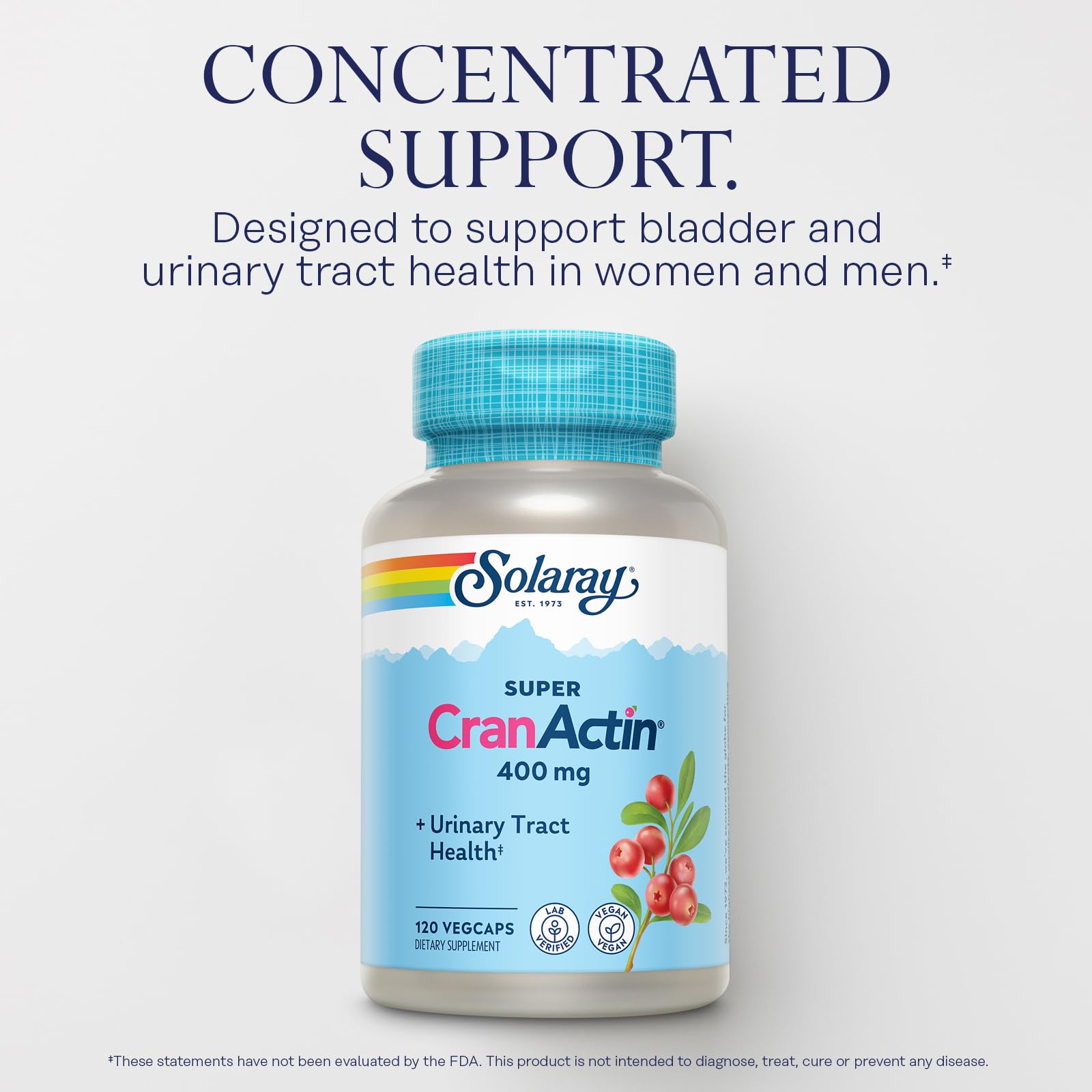 SOLARAY Super CranActin Cranberry Extract 400mg Urinary Tract Support