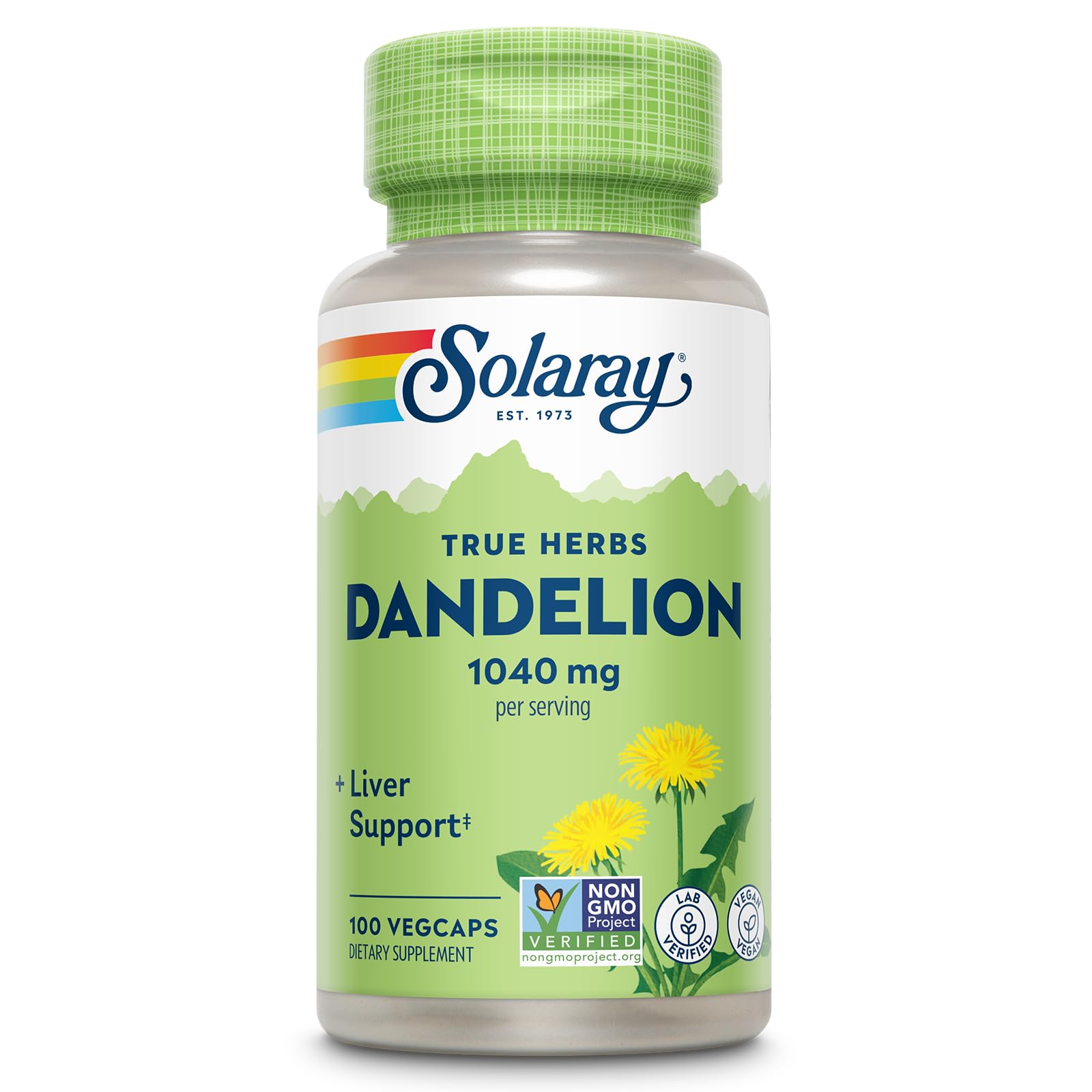 SOLARAY Dandelion Root Supplement – 1,040 mg/Serving | Kidney & Liver Support | Vegan & Lab Verified