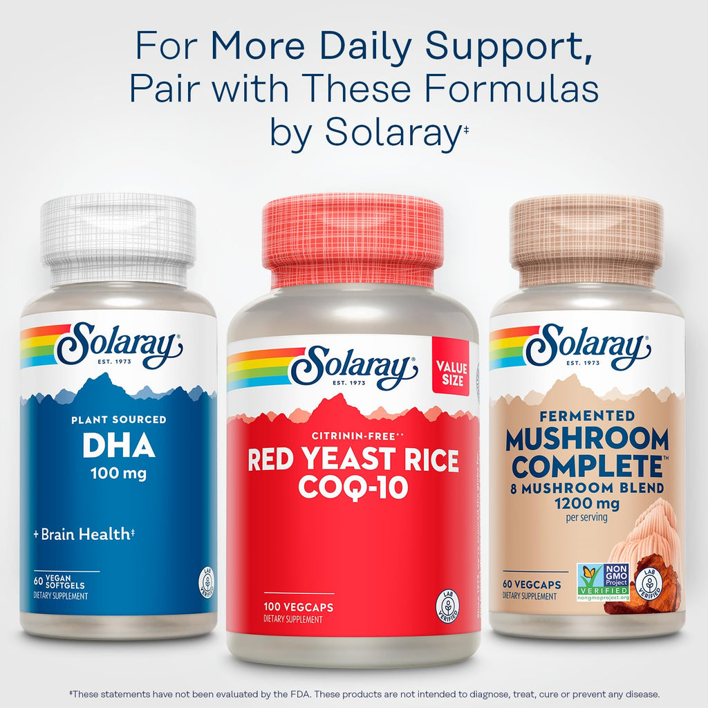 SOLARAY DHA 100 mg Omega-3 - Algae-Sourced Prenatal DHA | 60 Servings, 60 Vegan Softgels