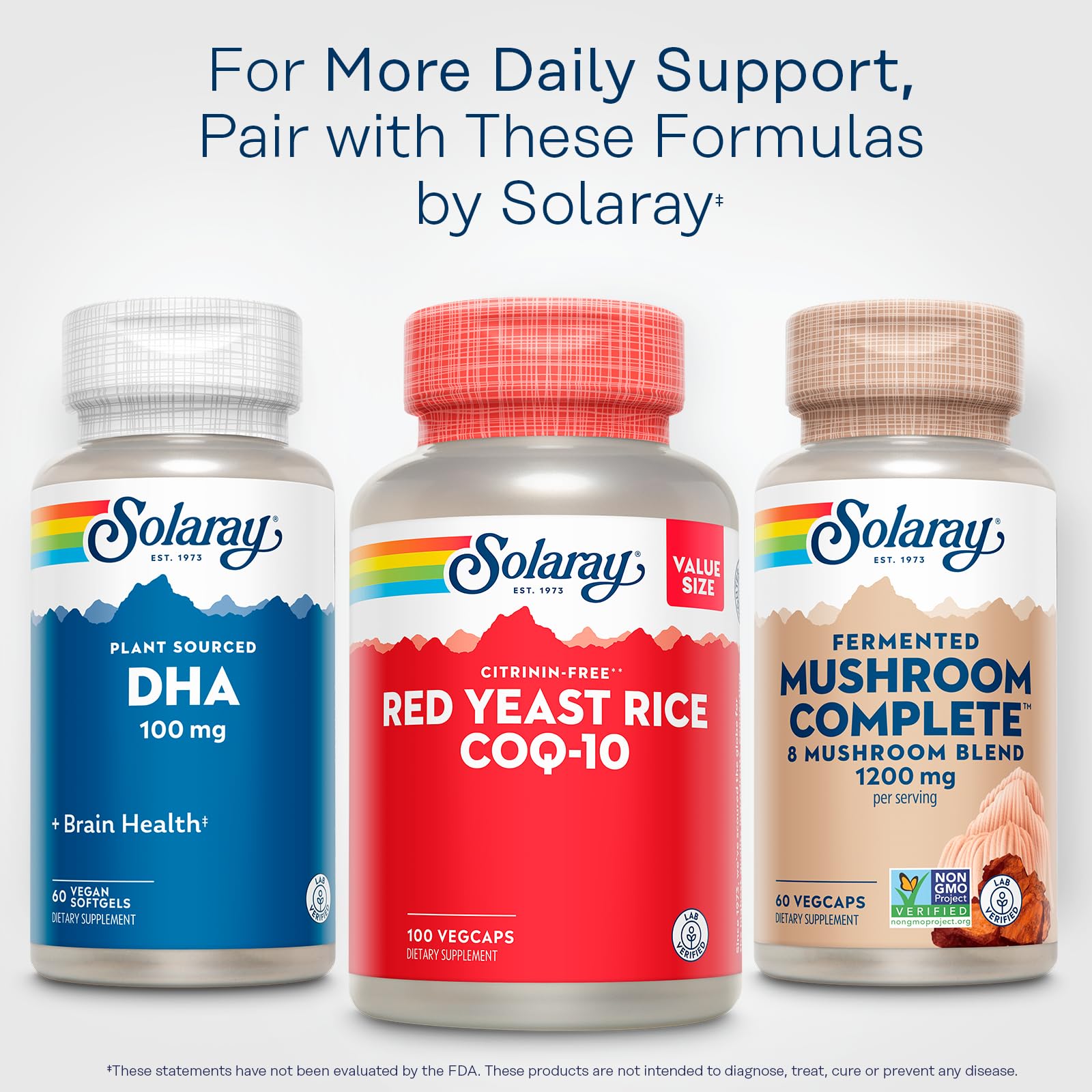 SOLARAY DHA 100 mg Omega-3 - Algae-Sourced Prenatal DHA | 60 Servings, 60 Vegan Softgels