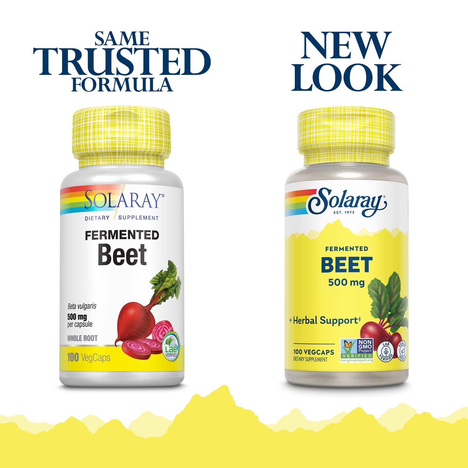SOLARAY Fermented Beet Root Capsules - Organic Beets, Energy & Endurance