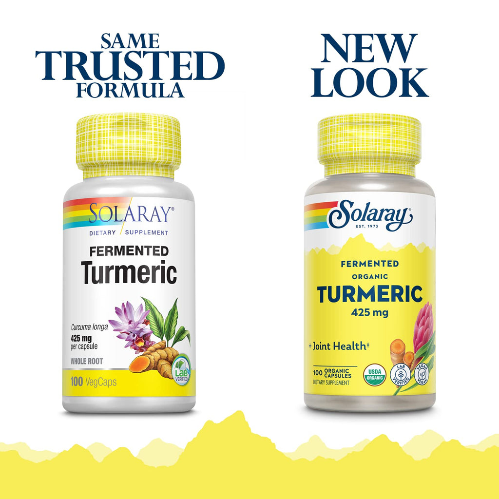 SOLARAY Fermented Turmeric Root 500mg | 100 VegCaps