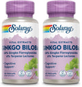 Solaray Ginkgo Biloba Extract 60 mg – 60 Count (Pack of 2) | Herbal Supplement