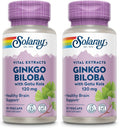 Solaray Ginkgo Biloba with Gotu Kola – Brain Health, Vegan, Lab Verified, 60-Day Guarantee (Pack of 2)