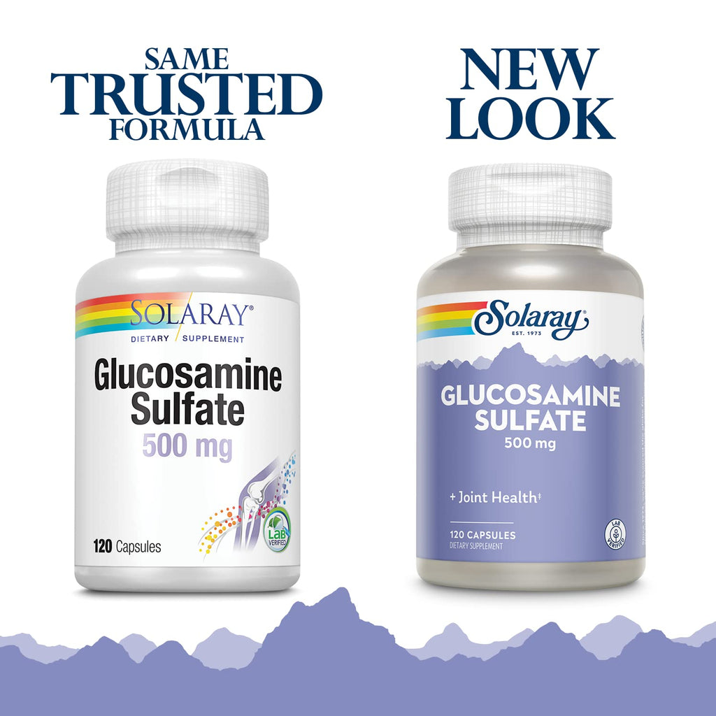 SOLARAY Glucosamine Sulfate 500 mg – Joint Health & Flexibility (60 Servings, 120 CT)