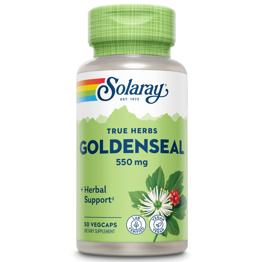 SOLARAY Goldenseal Root 550mg – 50 VegCaps | Vegan, Non-GMO, Gluten Free