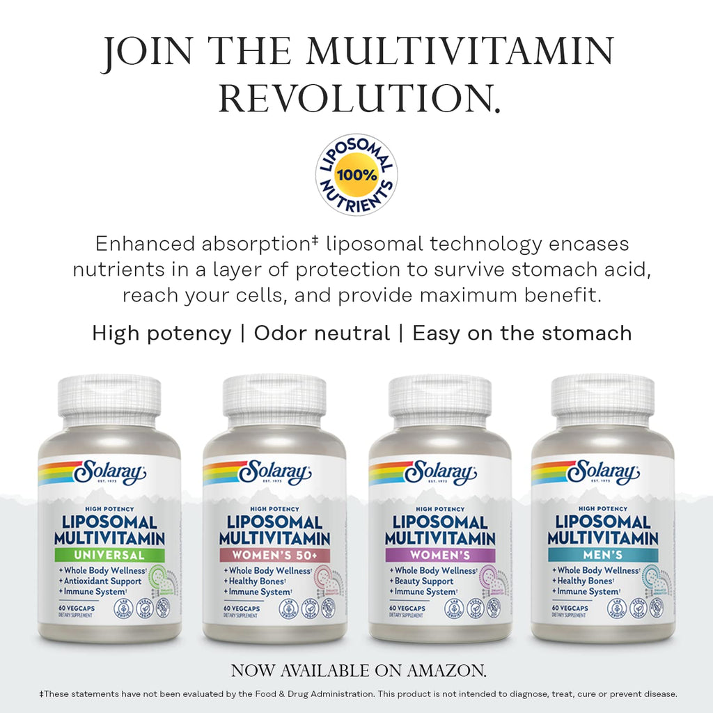 SOLARAY High Energy Multivitamin - Iron-Free, 1 Daily Timed-Release, 120 VegCaps
