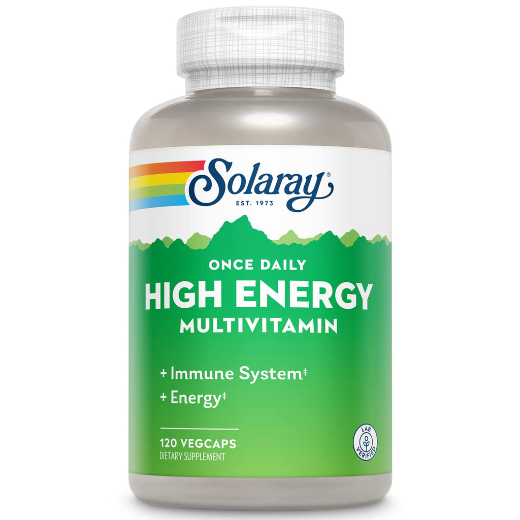 SOLARAY High Energy Multivitamin - Iron-Free, 1 Daily Timed-Release, 120 VegCaps