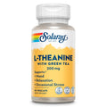 SOLARAY L-Theanine 200mg with Green Tea – Mood Support & Relaxation, 45 VegCaps