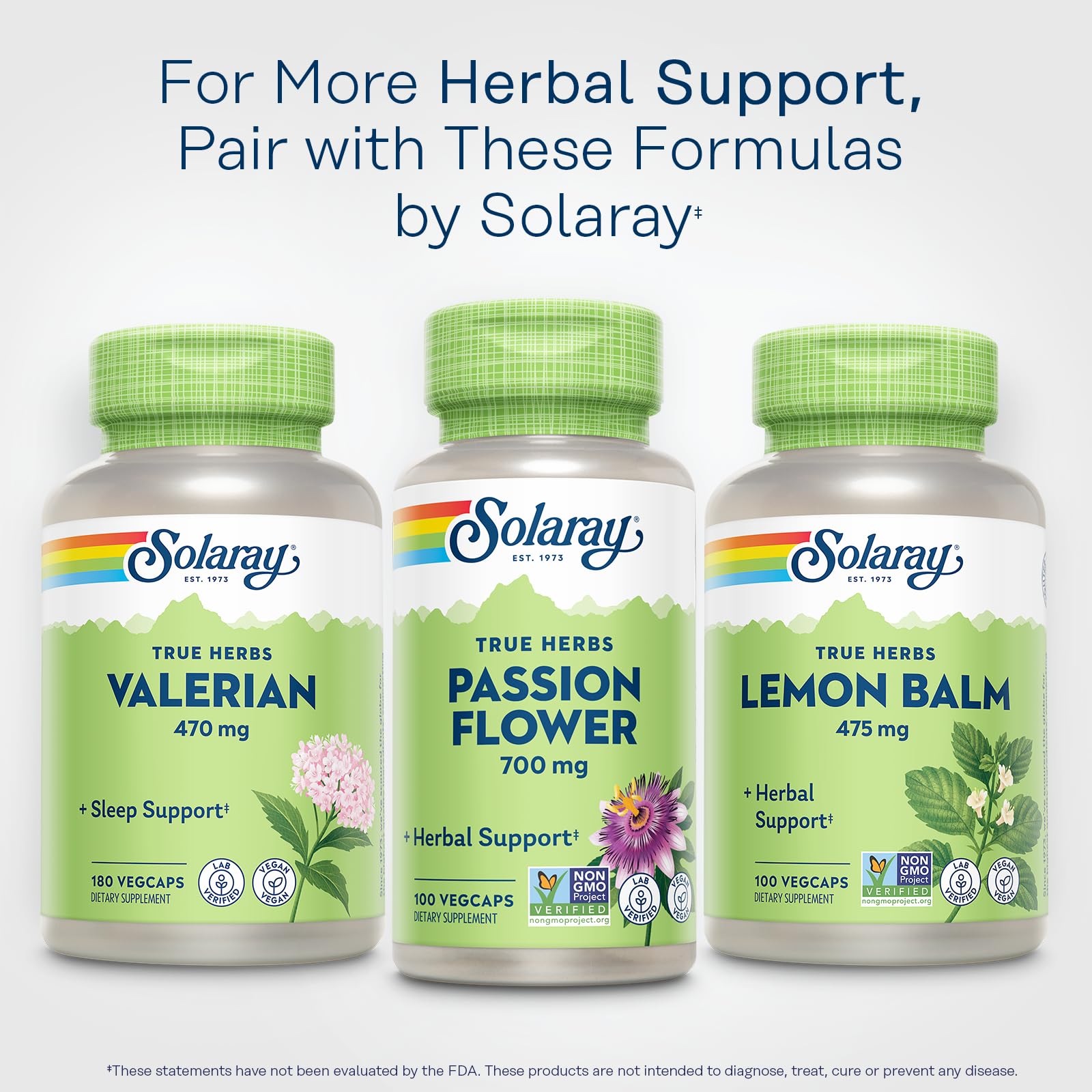 Solaray Passion Flower 700 mg Whole Aerial – 2-Pack, Vegan, Non-GMO, Lab Verified