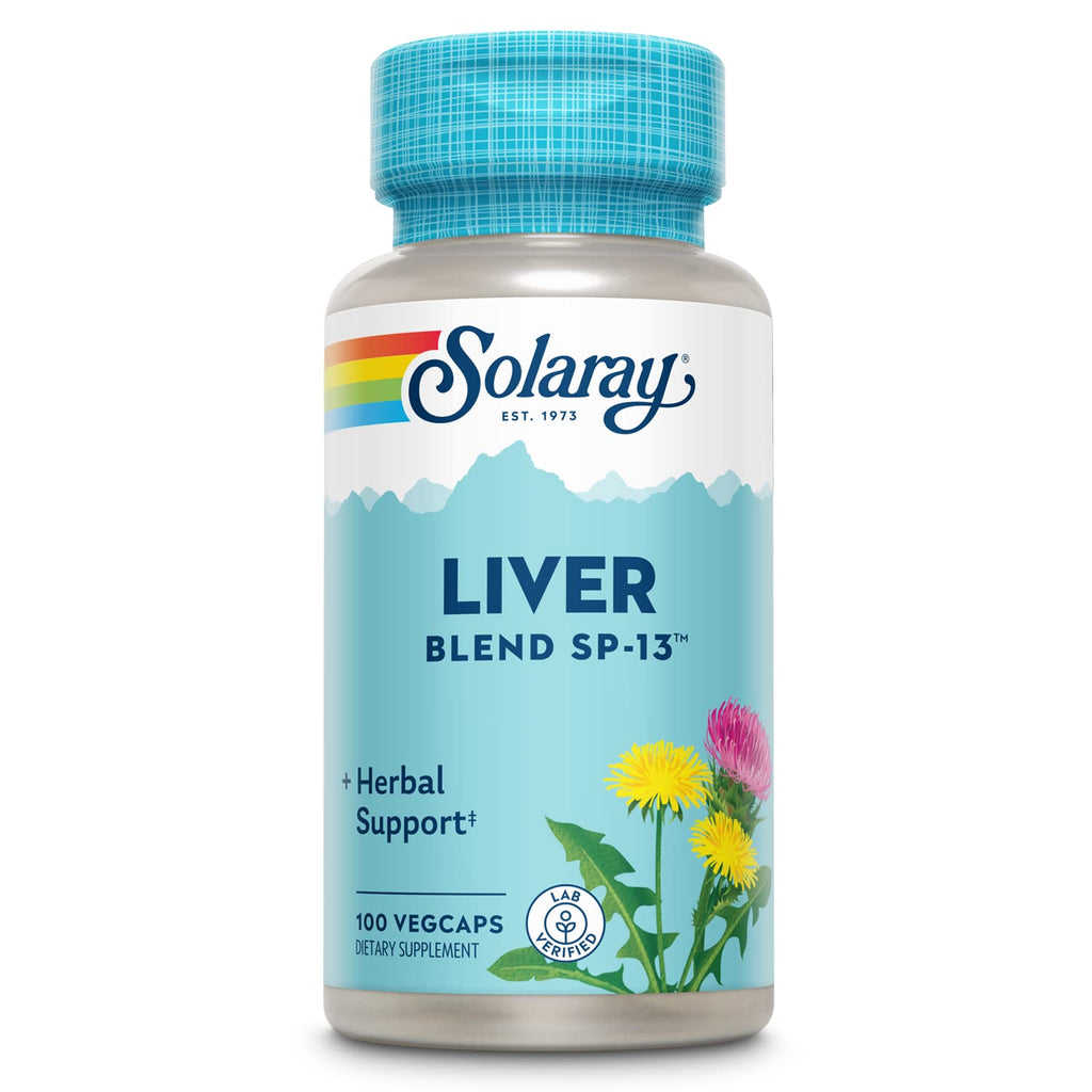 SOLARAY Liver Blend SP-13 – Herbal Liver Support with Milk Thistle, Dandelion & More