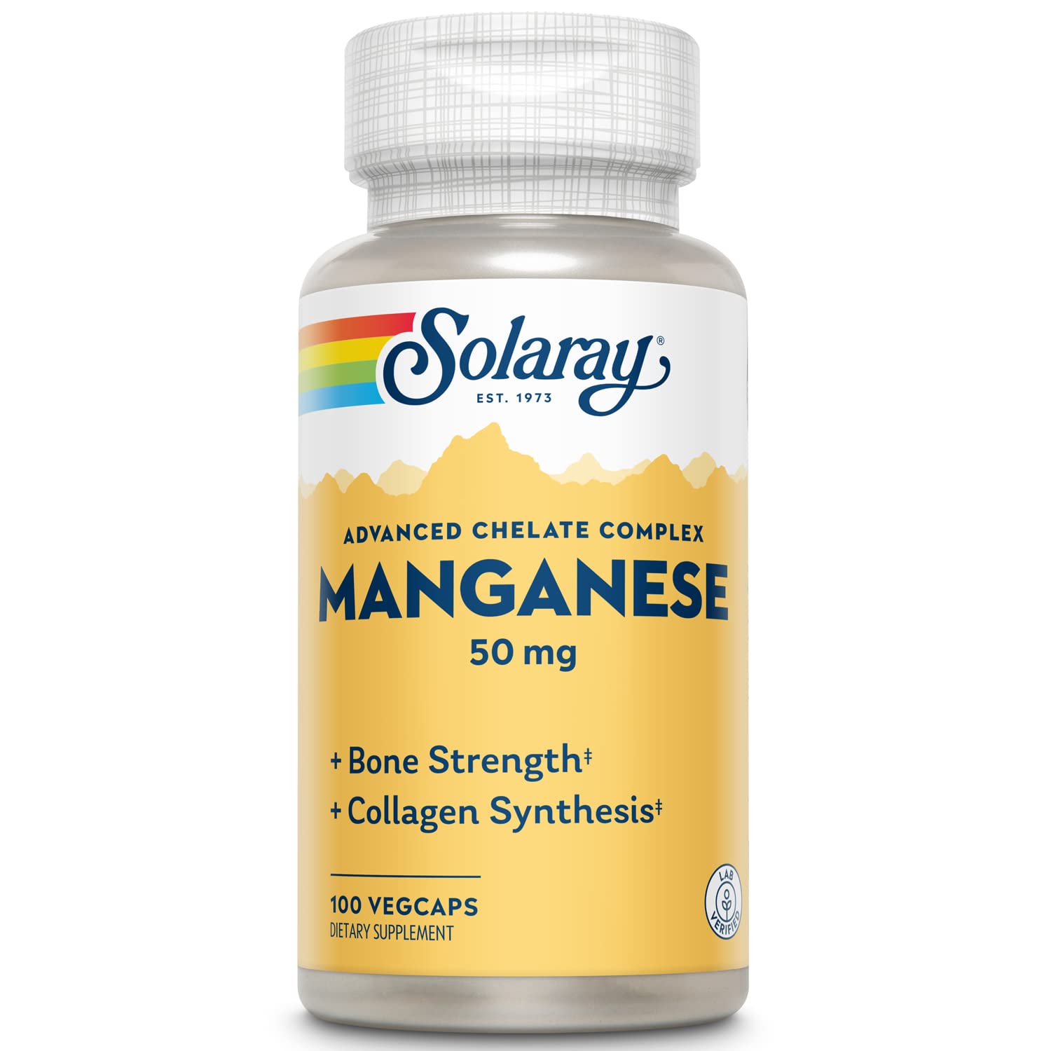SOLARAY Manganese 50 mg - Bone Health & Strength | Lab Verified