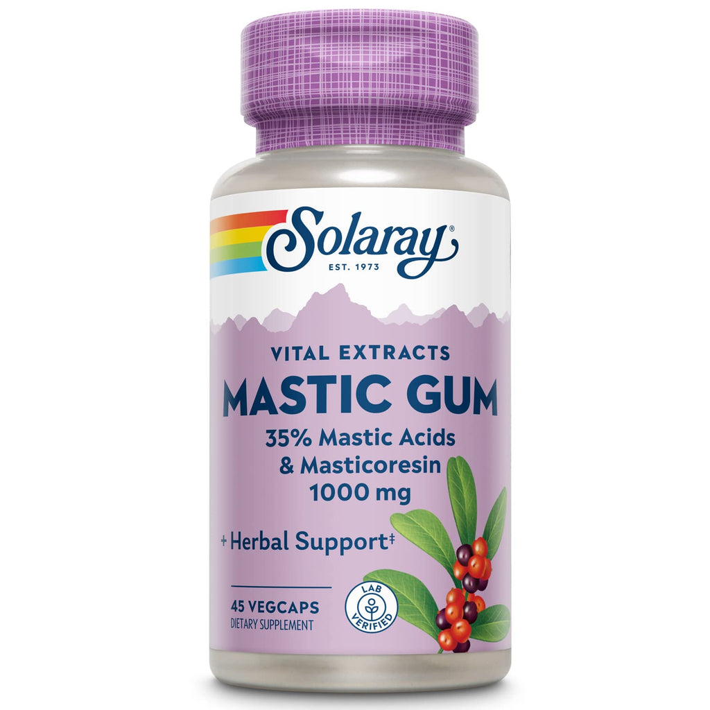 Solaray Mastic Gum Extract 500 mg - 45 Count | Digestive Health