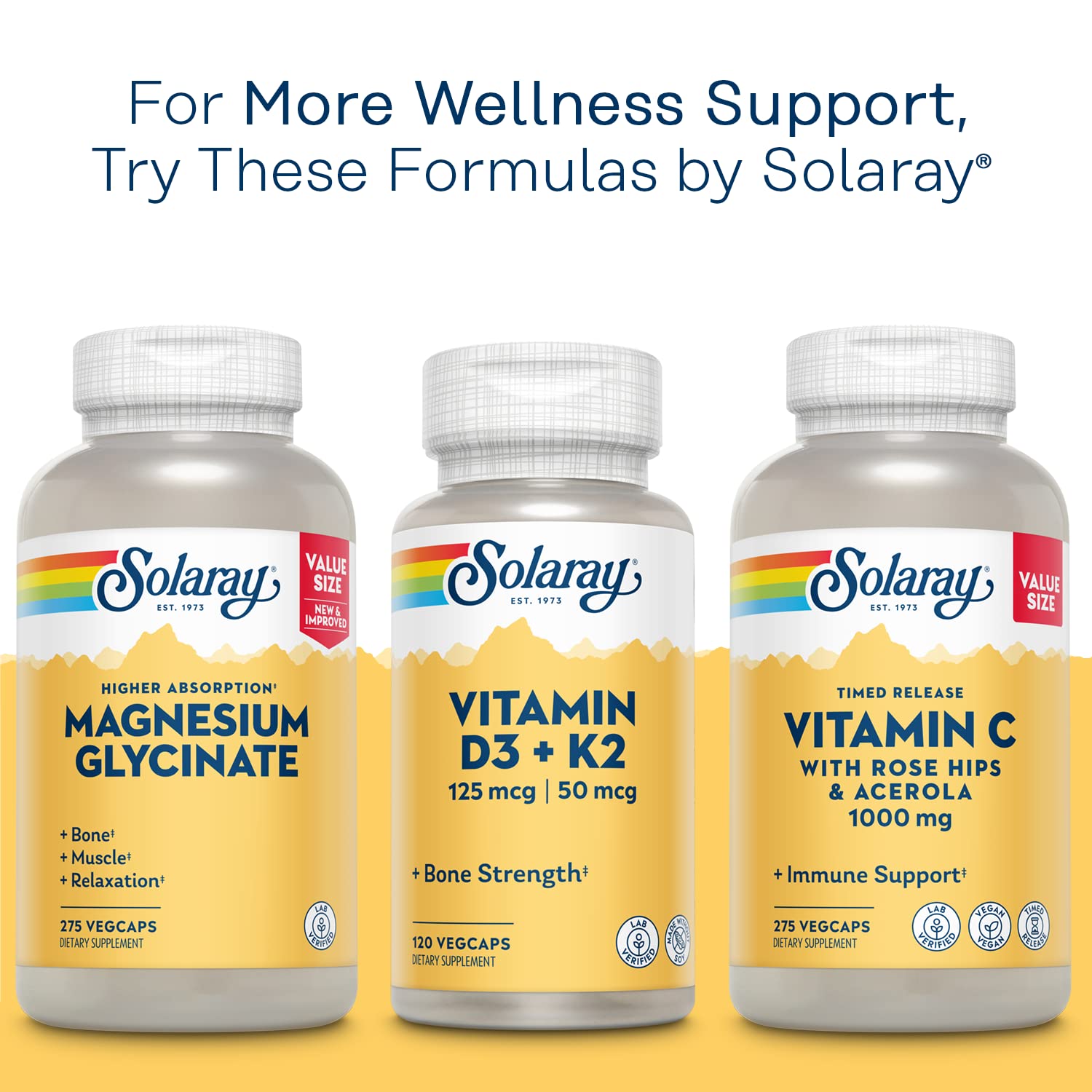 SOLARAY Mega Vitamin B-Stress – Timed-Release B-Complex + 1000 mg Vitamin C