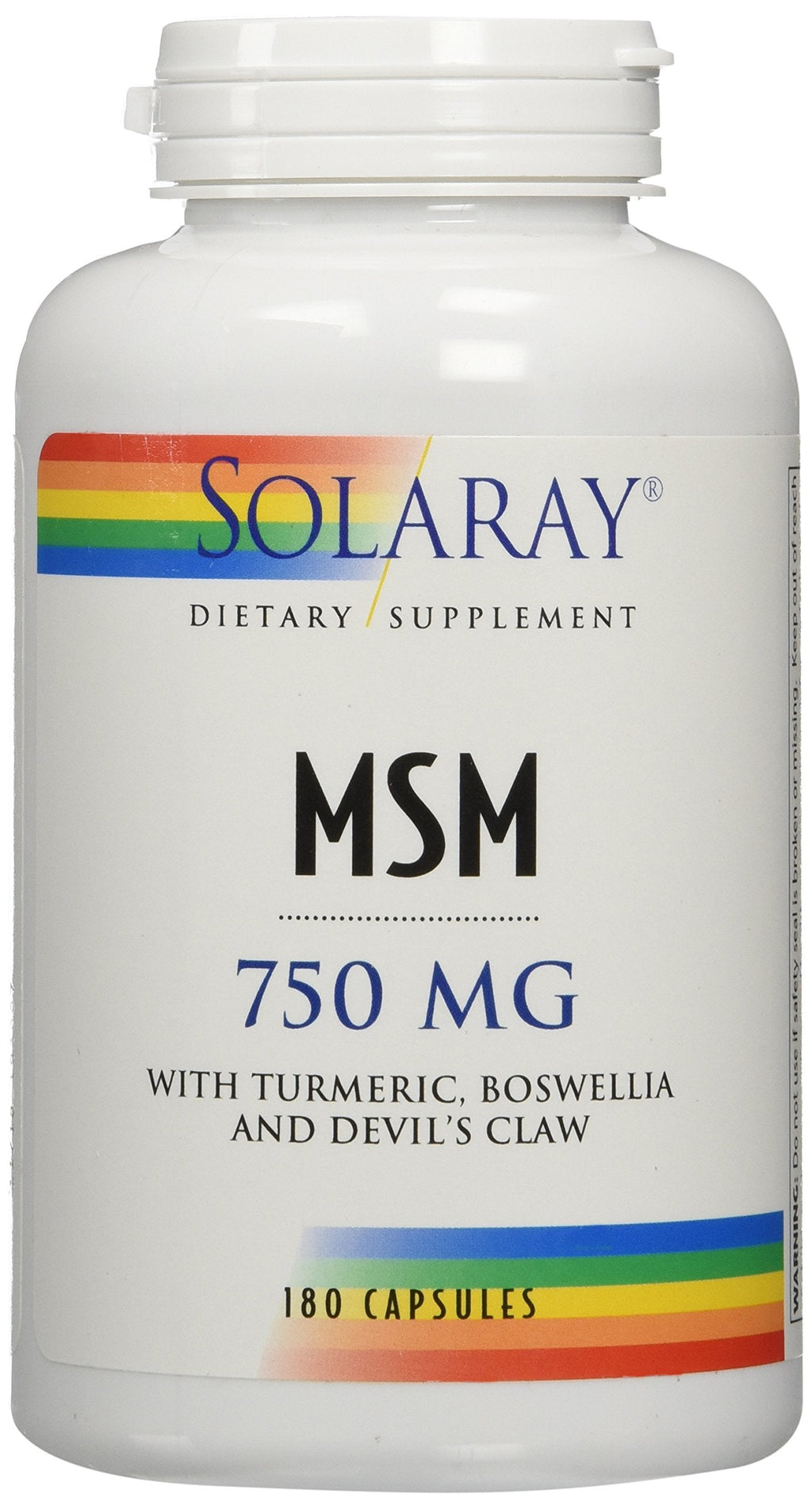 Solaray MSM Capsules 750 mg - 180 Count | Organic Sulfur