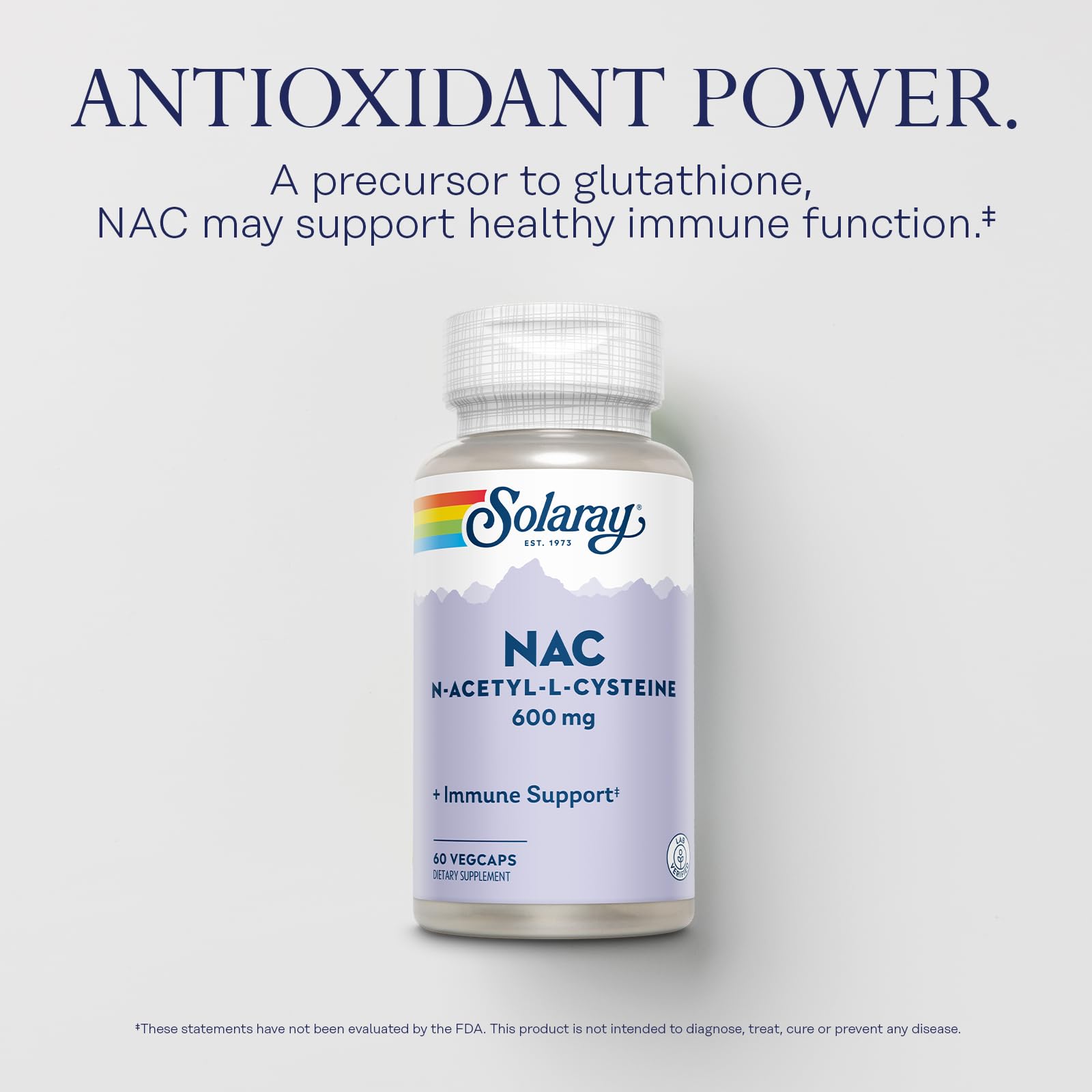 SOLARAY NAC 600 mg – N-Acetyl Cysteine for Immune Support