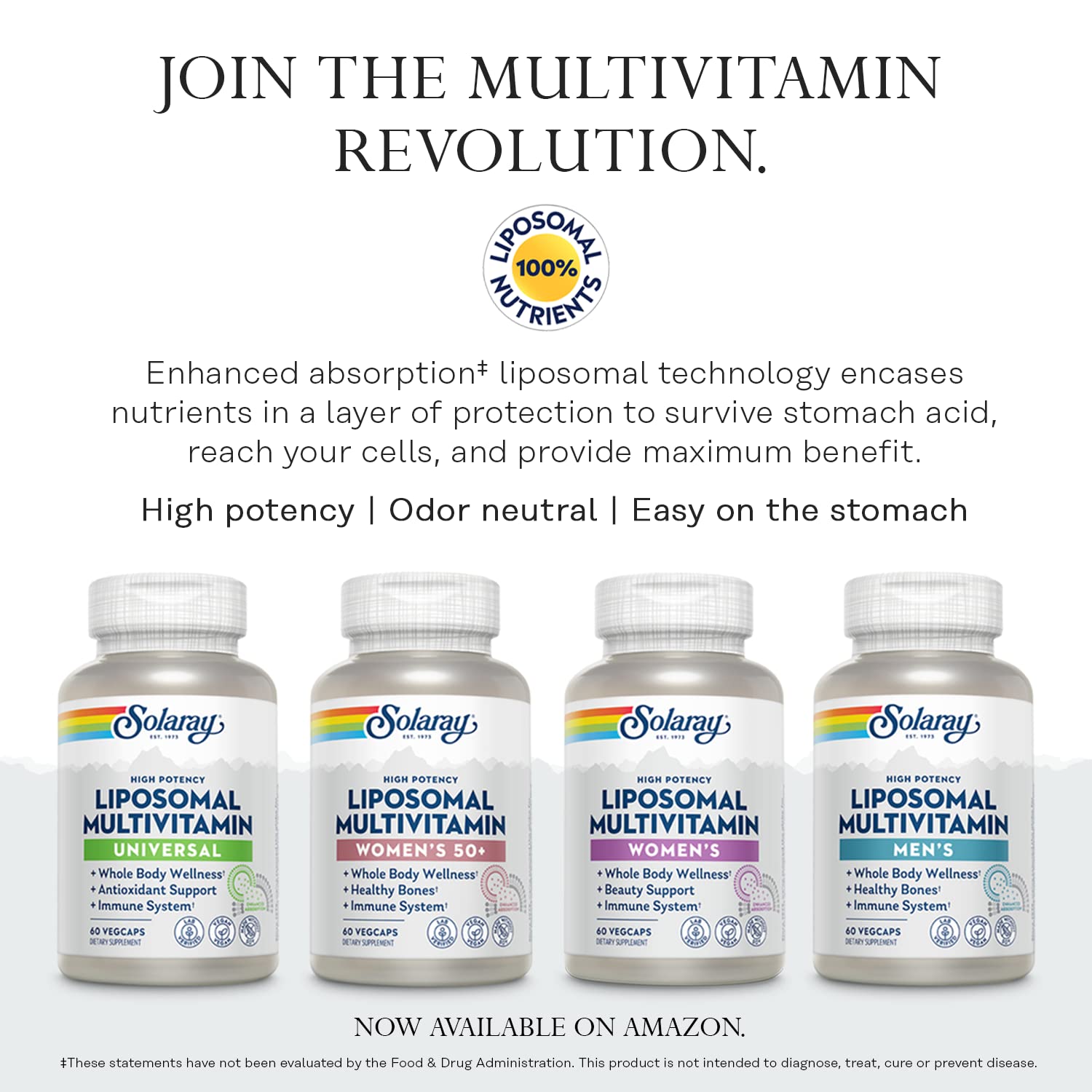 SOLARAY Once Daily High Energy Multivitamin - Iron Free, Immune & Energy Support | 90 Servings