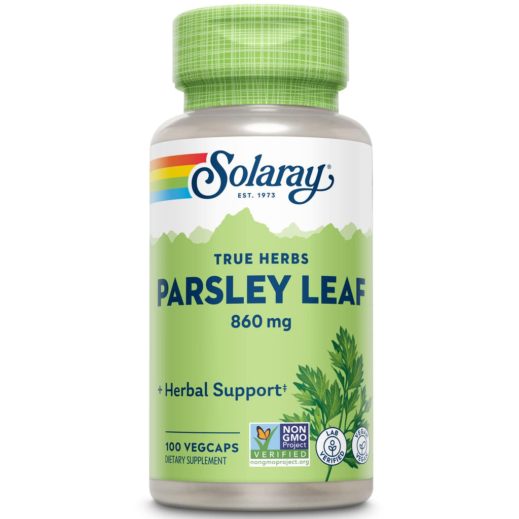 SOLARAY Parsley Capsules 860 mg - 100 Count | Digestive Health Supplement