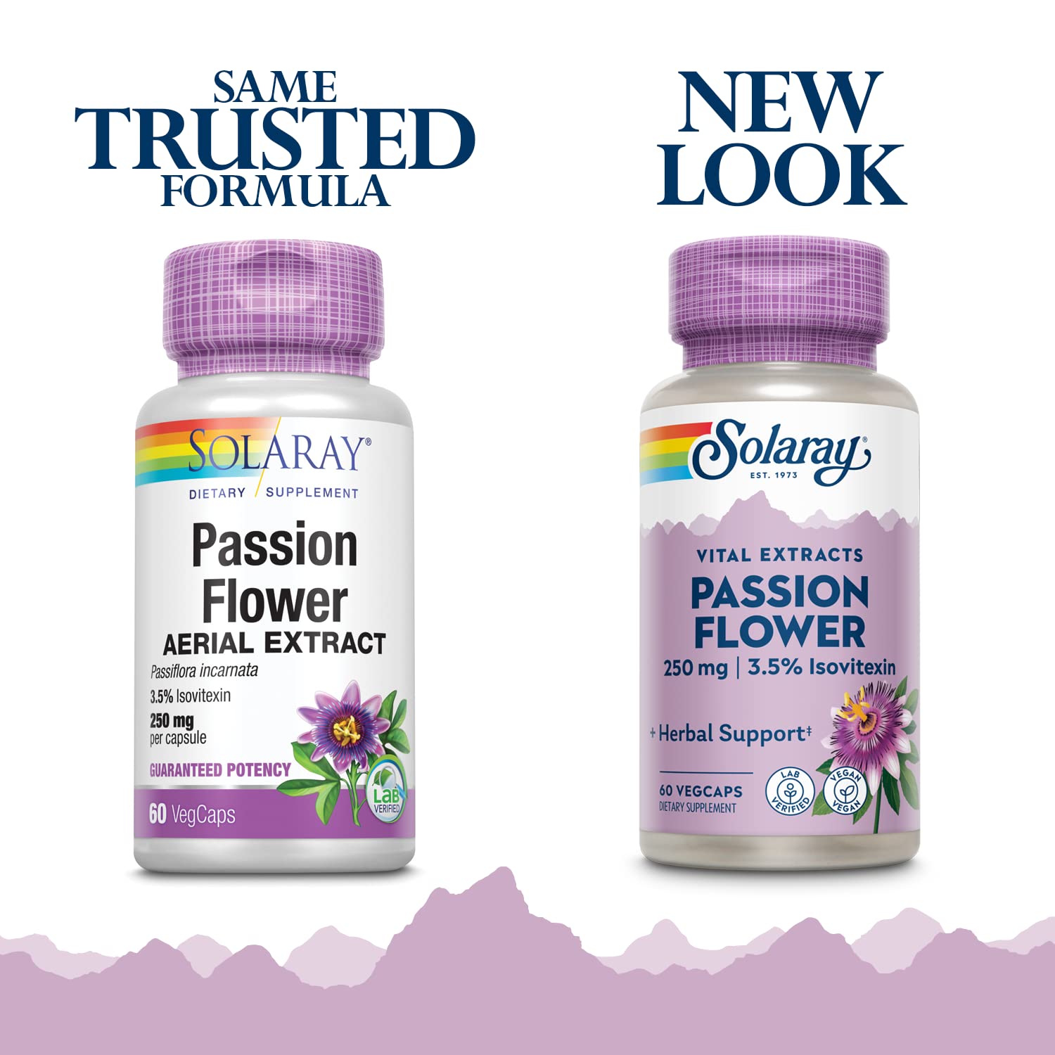 SOLARAY Passion Flower Extract 250 mg | 60 Count | Stress Support