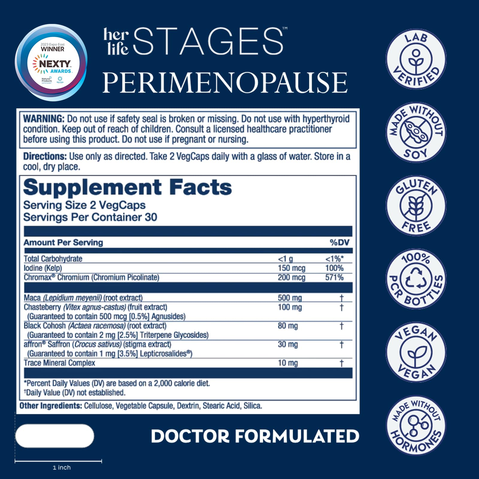 SOLARAY Perimenopause Life Stages – Natural Perimenopause Supplements for Women | No Hormones, 60-Day Guarantee
