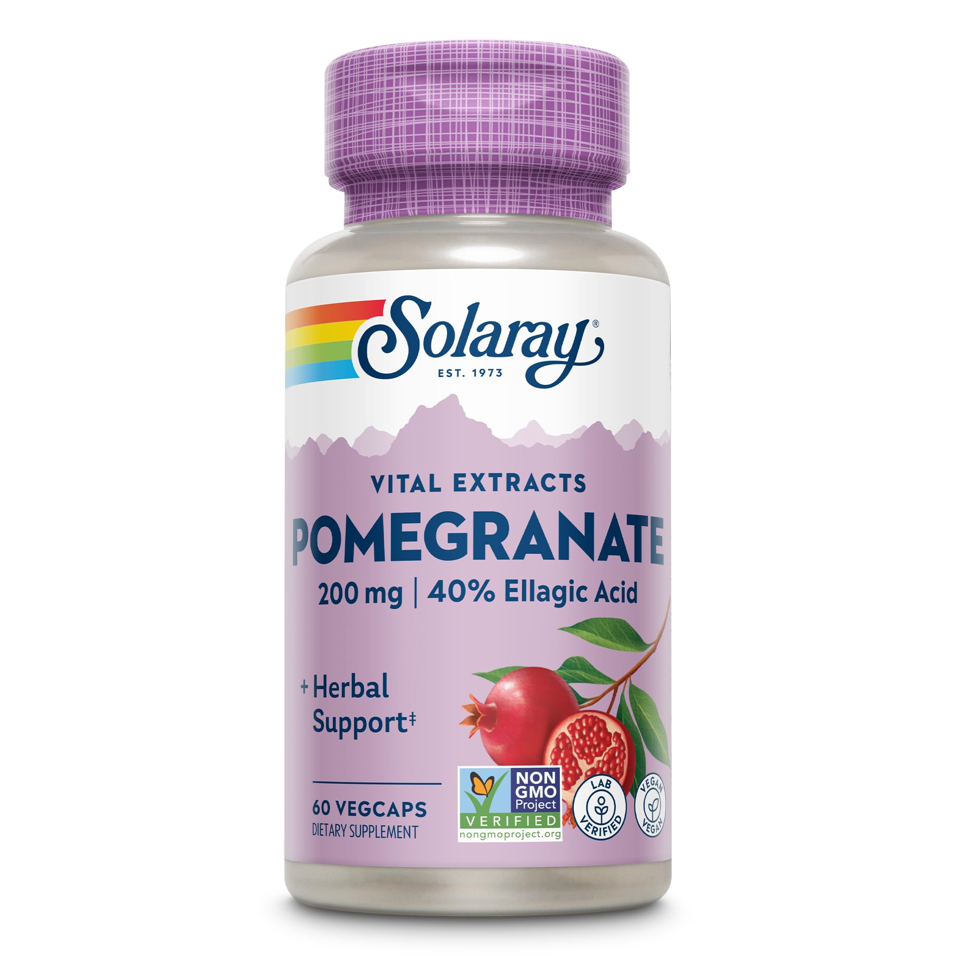 SOLARAY Pomegranate Extract, 200 mg | 60 Count