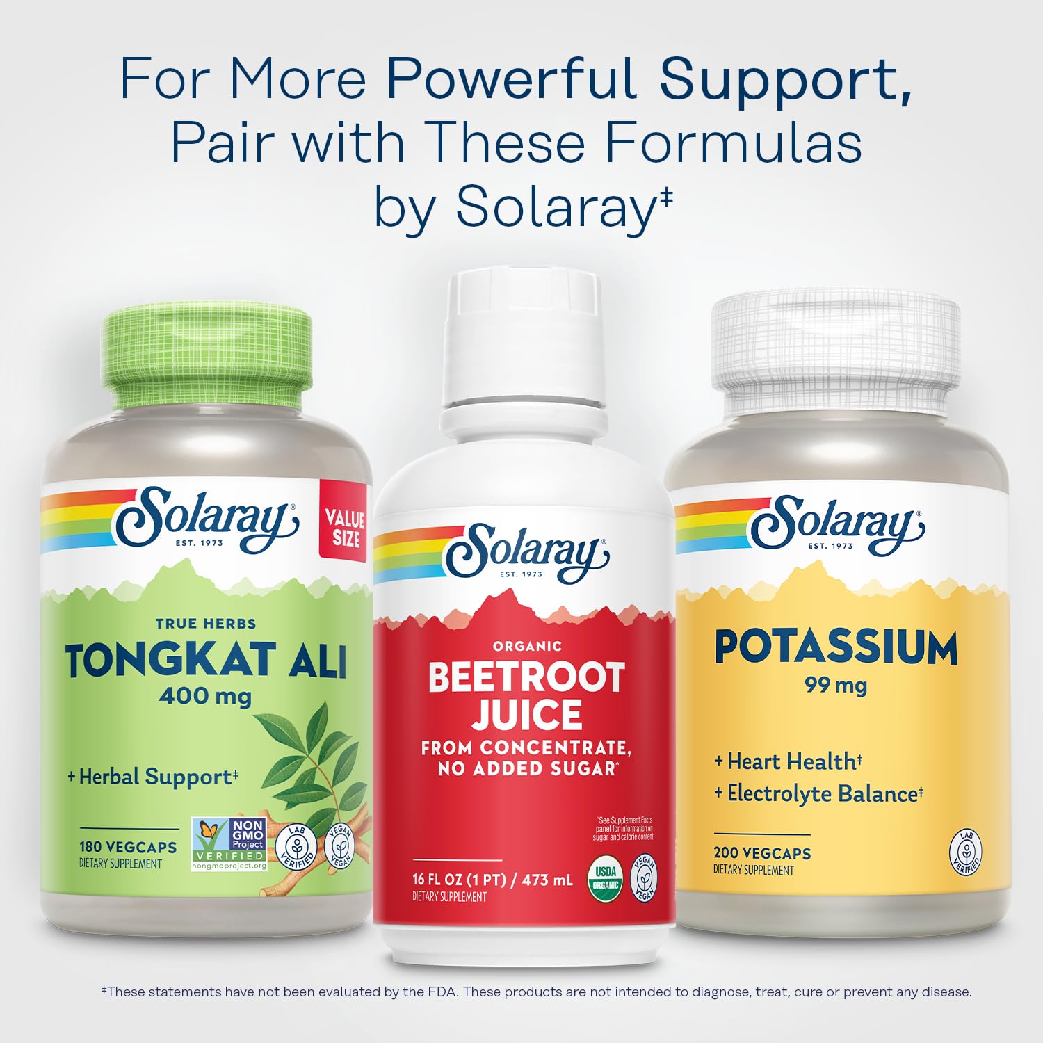 Solaray Organic Beetroot Juice from Concentrate | Supports Healthy Energy, Heart & Brain Function | 16 fl oz, 16 Servings