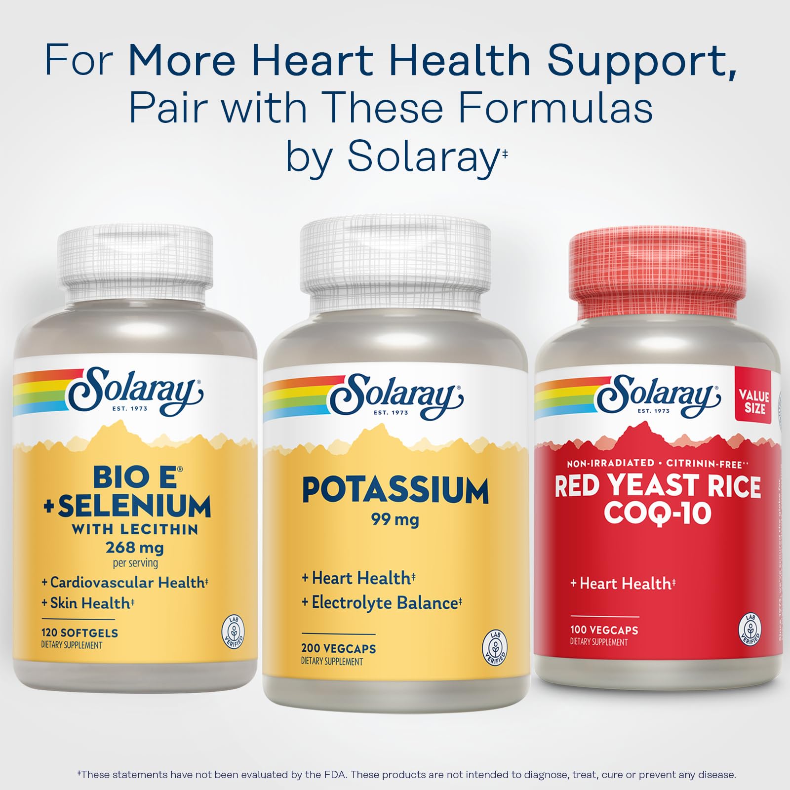 Solaray Potassium 99 mg – Electrolyte Balance for Heart Health | Lab Verified, 200 VegCaps